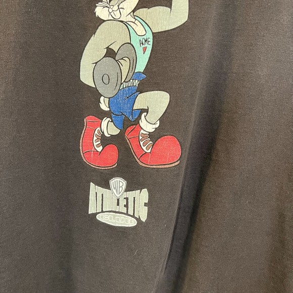 Acme Vintage 90s 1991 Bugs Bunny Work It Doc Tank Top Black Size Large - Picture 6 of 8